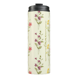 Chic & Uniek: gepersonaliseerd bloemendesign Thermosbeker