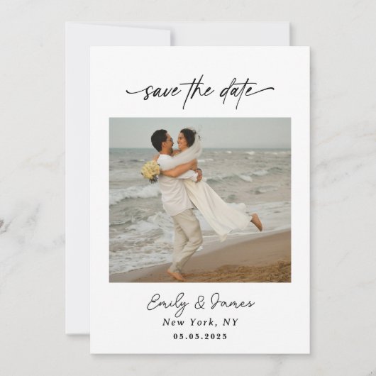 Chic uniek Modern Eerlijk minimalistisch Save The Date (Voorkant)