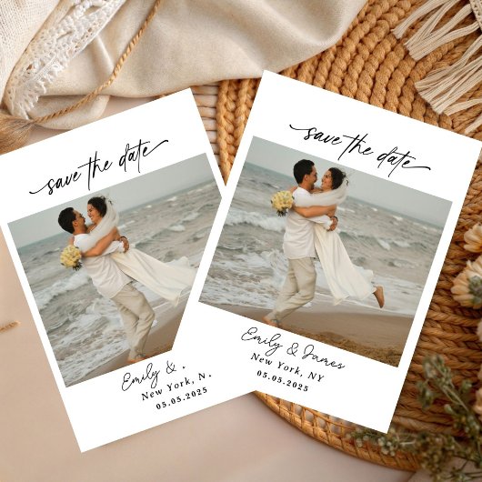 Chic uniek Modern Elegant minimalistisch Save The Date