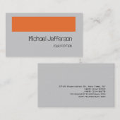 Chic Uniek Modern Minimalistisch effen grijs Sinaa Visitekaartje (Voorkant / Achterkant)