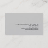 Chic Uniek Modern Minimalistisch effen grijs Sinaa Visitekaartje (Achterkant)