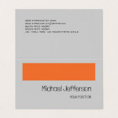 Chic Uniek Modern Minimalistisch effen grijs Sinaa Visitekaartje (Buitenkant ongevouwen)