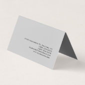 Chic Uniek Modern Minimalistisch effen grijs Sinaa Visitekaartje (Achterkant)