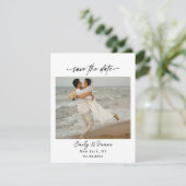 Chic uniek Moderne Elegante minimalistische Save The Date (Staand voorkant)