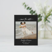 Chic uniek Moderne Elegante minimalistische Save The Date (Staand voorkant)