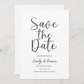 chic uniek Moderne Elegantie minimalistisch Save The Date (Voorkant / Achterkant)