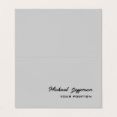 Chic Uniek script grijs Visitekaartje (Buitenkant ongevouwen)