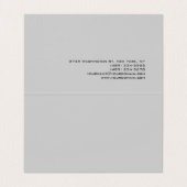 Chic Uniek script grijs Visitekaartje (Binnenkant ongevouwen)