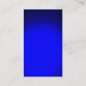 Chic Unieke Monogram Blauw en Wit Visitekaartje (Achterkant)