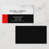 Chic Unique Black White Consultant Visitekaartje (Voorkant / Achterkant)