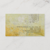 Chic Unique Gellow Grey Mortar Abstract Visitekaartje (Achterkant)