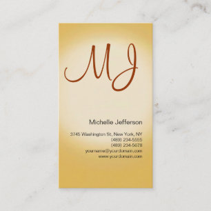 Chic Unique Monogram Visitekaartje