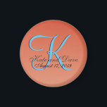 Chic Unique Red Oranje Magneet<br><div class="desc">Chic-uniek is fantastisch,  fantastisch,  fantastisch,  griezelig,  impulsief,  grillig,  eigenaardig en een drievoudig idiosyncratisch. Alle afbeeldingen en kunst © Jesterful.</div>