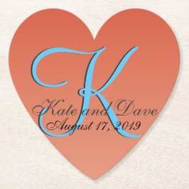 Chic Unique Red Oranje Ronde Kartonnen Onderzetter