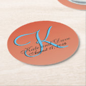 Chic Unique Red Oranje Ronde Kartonnen Onderzetter (Gebogen)