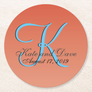 Chic Unique Red Oranje Ronde Kartonnen Onderzetter