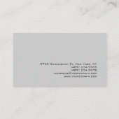 Chic Unique Script Grey Visitekaartje (Achterkant)