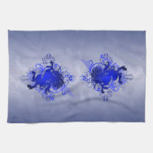 Chic Urban Fantasy Blue Unicorn Kitchen Towels Theedoek (Horizontaal)