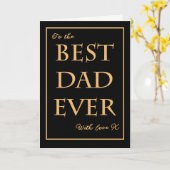 Chic Vaderdag 'Best Dad Ever' Gold-effect op B Kaart (Gele Bloem)