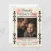 Chic Vaderdag Briefkaart met aangepaste foto (Voorkant / Achterkant)