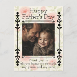Chic Vaderdag Briefkaart met aangepaste foto