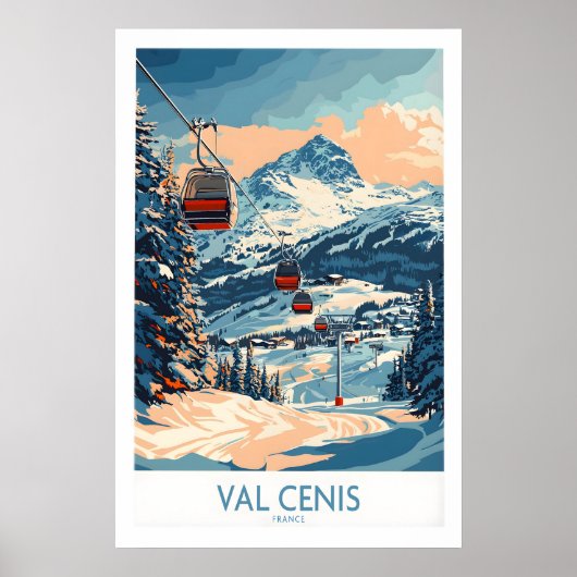 Chic Val Cenis Ski Kunst voor uw Thuis 1 Poster (Voorkant)
