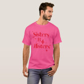 Chic Valentijnsdag roze zussen b4 Misters T-shirt (Voorkant volledig)