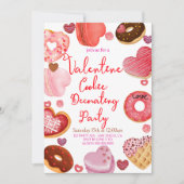 Chic Valentijnse Cookie Decorating Party Kaart (Voorkant)