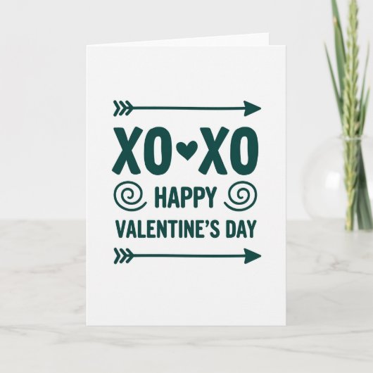 Chic Valentines Day Card Kaart (Voorkant)