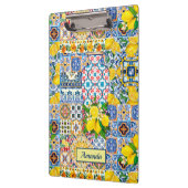 Chic Vase Mediterraan sinaasappel tegels monogram Klembord (Links)