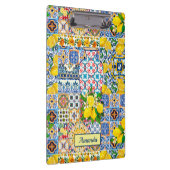 Chic Vase Mediterraan sinaasappel tegels monogram Klembord (Rechts)