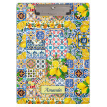 Chic Vase Mediterraan sinaasappel tegels monogram