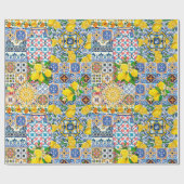 Chic Vase Mediterrane oranje tegels Cadeaupapier (Vlak)