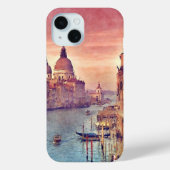 Chic  Venice Canal Pastel Waterverf Art Case-Mate iPhone Case (Achterkant)
