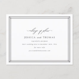 Chic Venster Huwelijk Uitstel Wijzig de Datum Aankondigingskaart