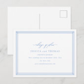 Chic Venster Huwelijk Uitstel Wijzig de Datum Aankondigingskaart (Voorkant / Achterkant)