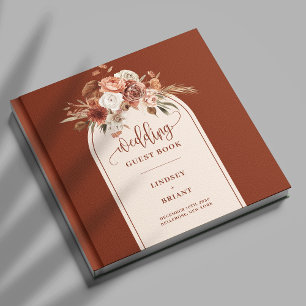 Chic Verbrand Sinaasappel Pampas Grass Boho Boog H Gastenboek