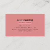 CHIC verfdabs streken stippen zwart goud koraal ro Visitekaartje (Achterkant)