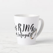 Chic Verloving cadeau voor bruid Show uit de ring Latte Mok (Rechterhoek)