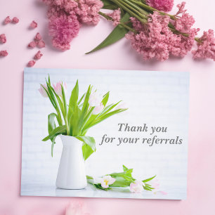 Chic Verwijzing Bedankt Tulp Bloemen Zakelijk Kaart