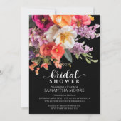 Chic Vibrant Floral Vrijgezellenfeest Kaart (Voorkant)