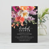 Chic Vibrant Floral Vrijgezellenfeest Kaart (Staand voorkant)