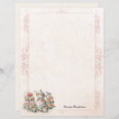 Chic Victoriaans High Tea persoonlijk briefpapier (Voorkant / Achterkant)