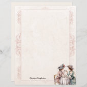 Chic Victoriaans High Tea Roos Lady Stationery Pap (Voorkant / Achterkant)
