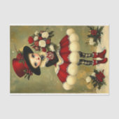 Chic Victoriaans Meisje Boeket Bloemen BD2R Decoup Tissuepapier (Voorkant)