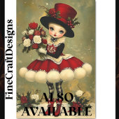 Chic Victoriaans Meisje Boeket Bloemen BD2R Decoup Tissuepapier