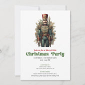 Chic Victorian Christmas Nutcracker Party Invites Kaart (Voorkant)
