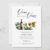 Chic Vino Before Vows Foto Bruidsfeest Wijnmakerij Kaart (Voorkant)