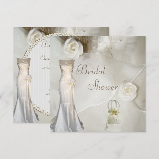 Chic Vintage Trouwjurk Vrijgezellenfeest Kaart (Voorkant / Achterkant)