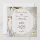 Chic Vintage Trouwjurk Vrijgezellenfeest Kaart (Achterkant)